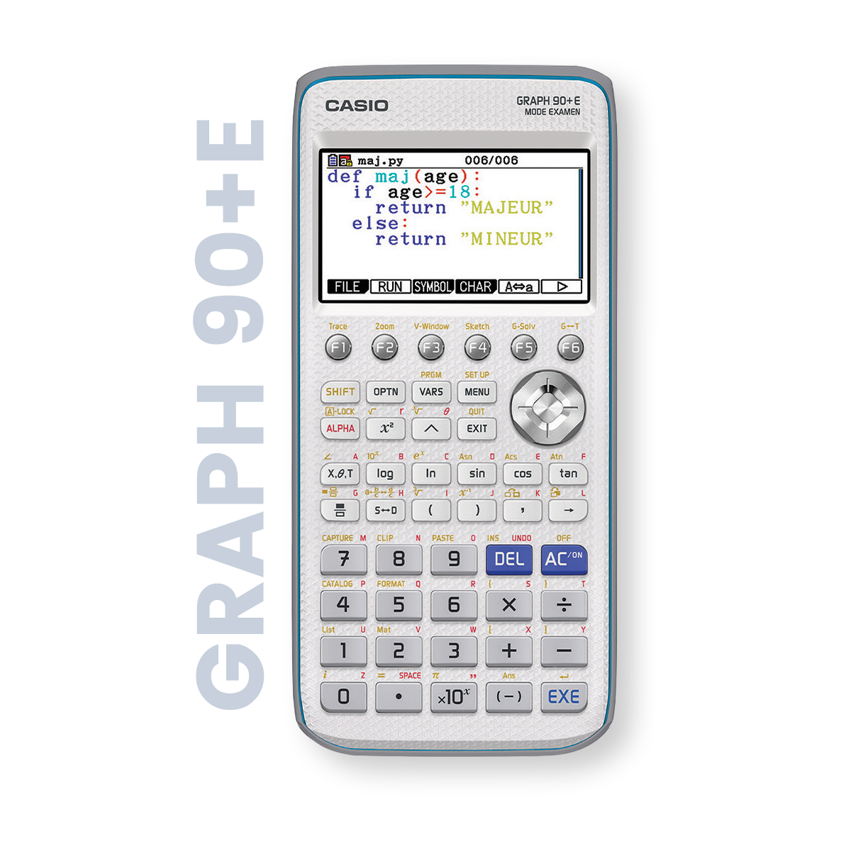 Calculatrice graphique Python Casio - Lycée - Graph 90+E - Calculatrices  Scientifiques Casio