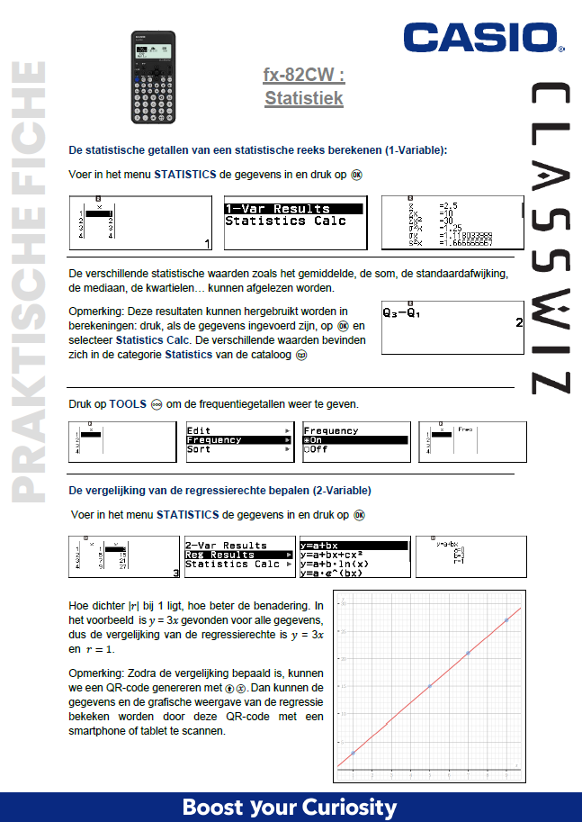 Statistiek CASIO fx-82CW